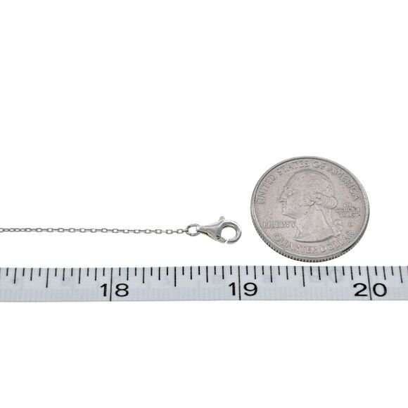 Vintage S. Leaf Sterling Silver 925 Minimalist Disk Necklace 16"-19" - Picture 2 of 4